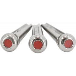 Martin APP0007 - Set de chevilles liquid metal chrome, point rouge