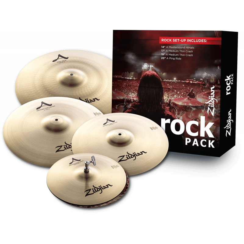 Zildjian A0801R - Pack rock 14''- 17''- 19''- 20''