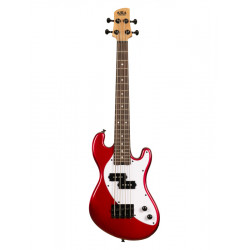 Kala UBASS-SB-RD - Ukulélé U-Bass électrique 4 cordes - Metallic Red - (+housse)