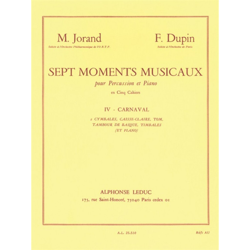 7 Moments musicaux 4 - Carnaval - Marcel Jorand