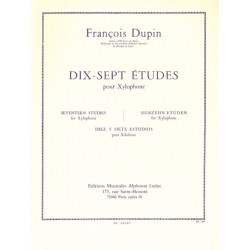 17 Études pour Xylophone - François Dupin