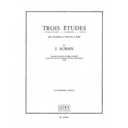 3 Etudes pour Instruments à Percussion et piano - Jean Aubain