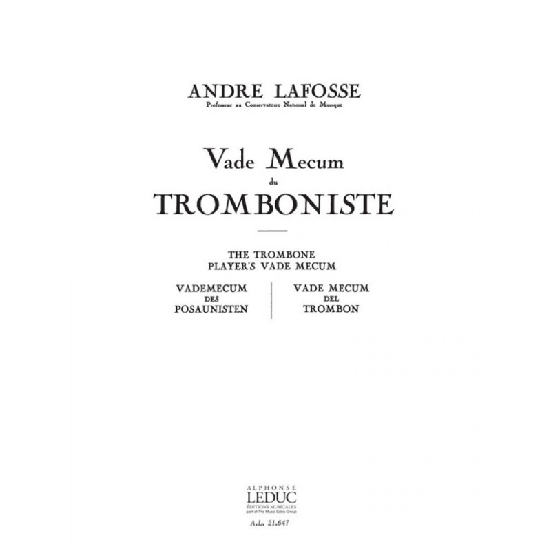 Vade Mecum du tromboniste - André Lafosse