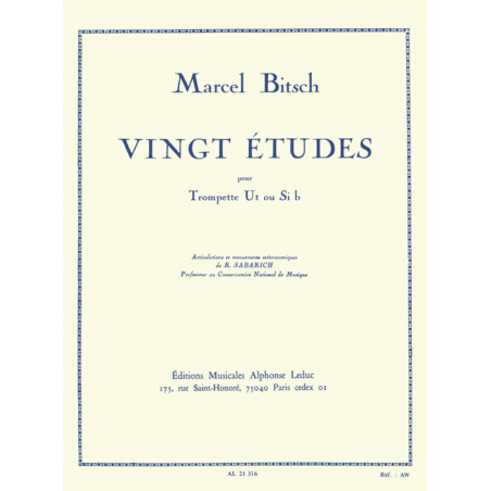 20 études pour trompette - Marcel Bitsch