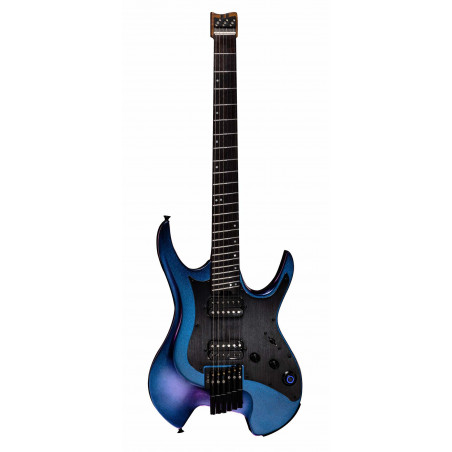 Mooer GTRS W900 - Guitare électrique headless - Aurora purple (+ housse)