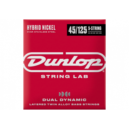 Dunlop DBHYN45125 - Hybrid Nickel 45-125 - Jeux guitare basse