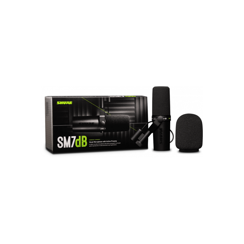 Shure SM7DB - Microphone broadcast dynamique avec préamp