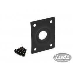 FRED'S PART JP20B - Plaque jack rectangulaire black avec cuvette