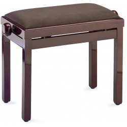 Stagg PB39 MHP VBR - Banquette piano, acajou brillant, pelote en velours brun - STOCK C