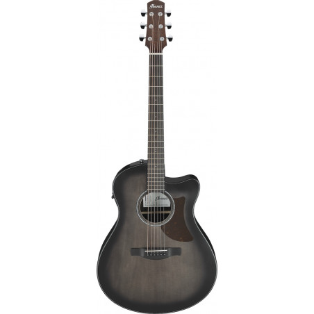 Ibanez AAM70CETBN - Guitare Electro-acoustique  Transparent Charcoal Burst Low Gloss Top, Natural Open pore Back and Sides