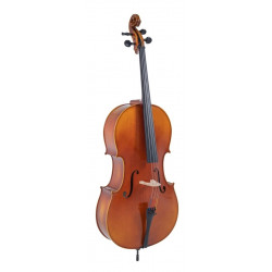 GEWA - Violoncelle Maestro 1 4/4 Préparé pour le jeu, avec housse, archet carbone et cordes Larsen Aurora