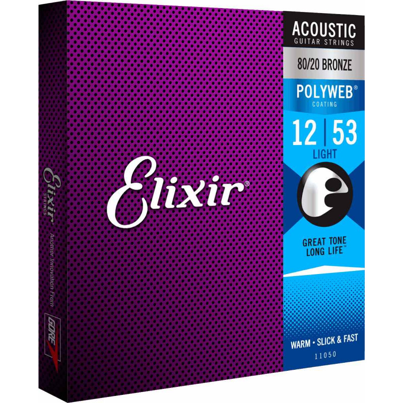 Elixir Polyweb 11050 - Jeu de cordes Guitare acoustique 12-53