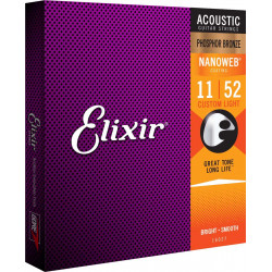 Elixir 16027 phosphore bronze - Jeu de cordes  Guitare acoustique 11-52