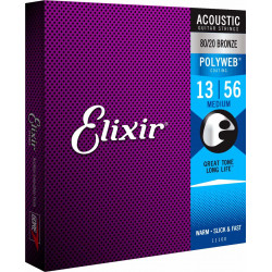 Elixir Polyweb 11100 - Jeu de cordes Guitare acoustique 13-56