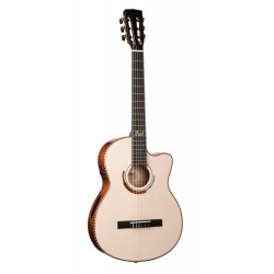 Cort SOLENCANTO WB - Guitare électro-classique - White blonde brillant (+ étui)