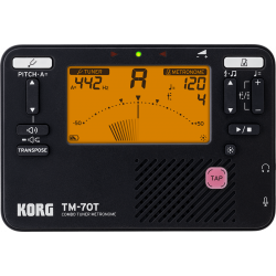 Korg TM-70C-BK - Accordeur/Métronome TM70T + micro pince CM400 - Noir