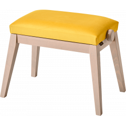 K&M 13947 - Banquette piano couleur grise, siège velours jaune