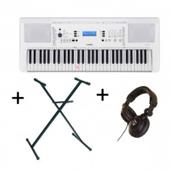 Pack Yamaha EZ-300- Clavier arrangeur 61 notes + Stand en X + Casque