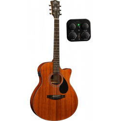 Kepma EACE-K10 Grand Auditorium Walnut - Guitare électro-acoustique série Plytone