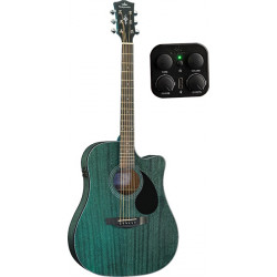 Kepma EDCE-K10 Dreadnought Blue - Guitare électro-acoustique série Plytone