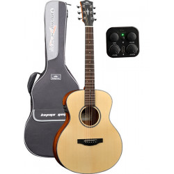 Kepma ES36E-K10 Mini OM Natural - Guitare électro-acoustique série Travel (+ housse)