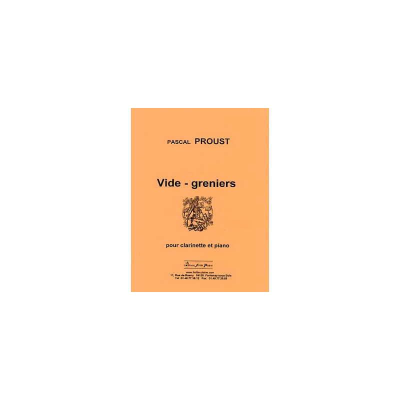 Vide greniers - Partition clarinette et piano - Pascal Proust