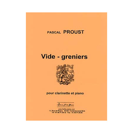 Vide greniers - Partition clarinette et piano - Pascal Proust