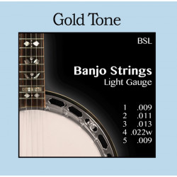 Cordes Banjo 5 cordes - Light - Gold Tone BSL