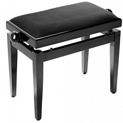 Stagg PB05 - Banquette Piano noir brillant velours noir