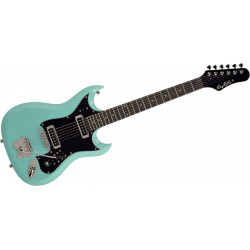 Hagstrom HII Retroscape - Bleu ciel vintage - Guitare électrique