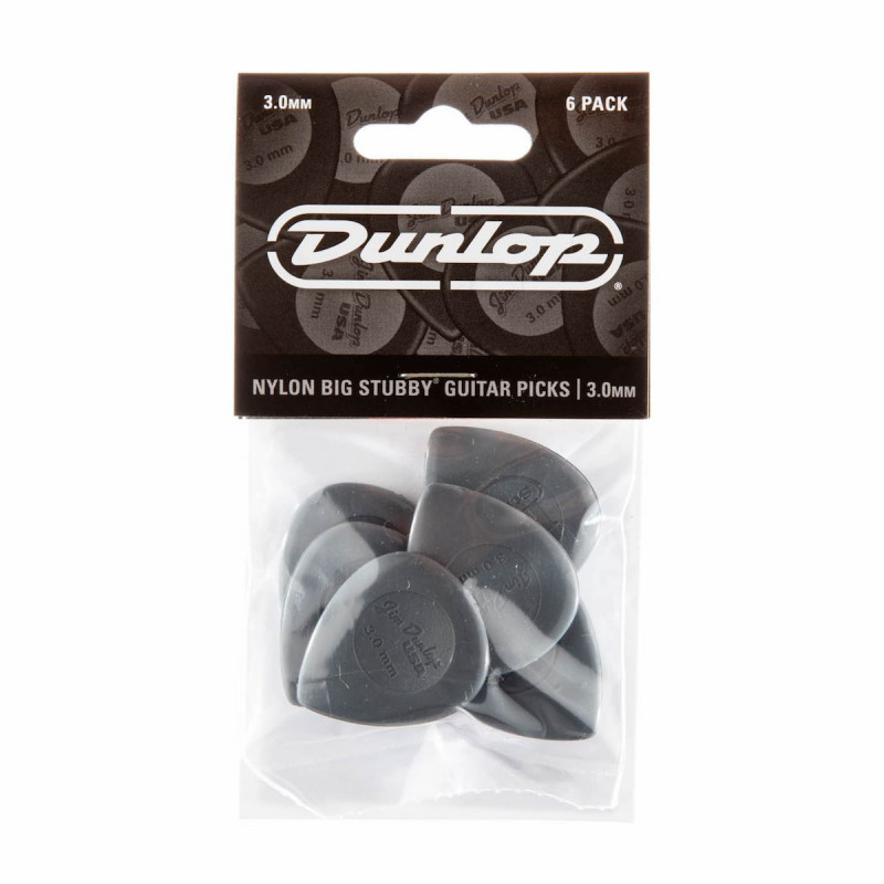 Dunlop 445P30 - Pack 6 médiators Big Stubby  3,00mm